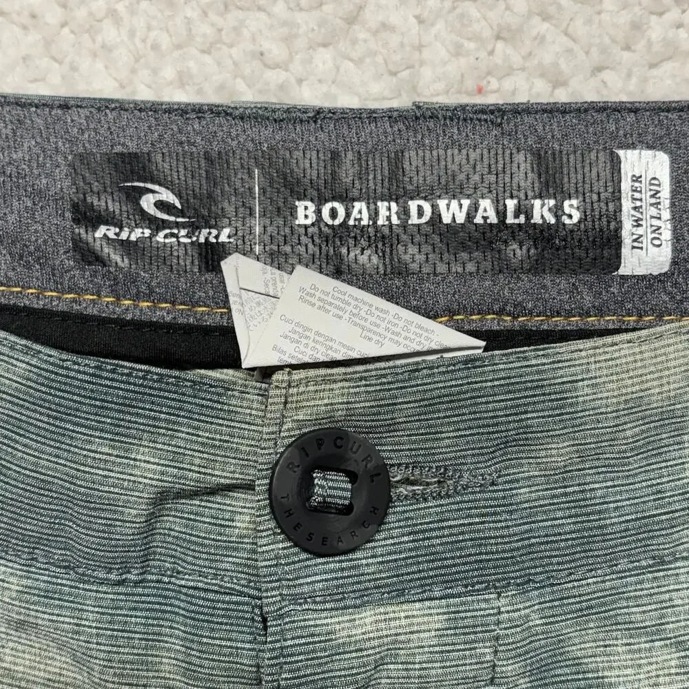 Rip Curl Boardwalks Shorts Mens 32 Green Tie Dye Mirage Trunks Swim Boardshort